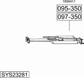 Bosal SYS23281 - Система выпуска ОГ autosila-amz.com