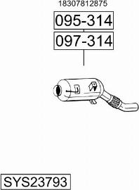 Bosal SYS23793 - Система выпуска ОГ autosila-amz.com