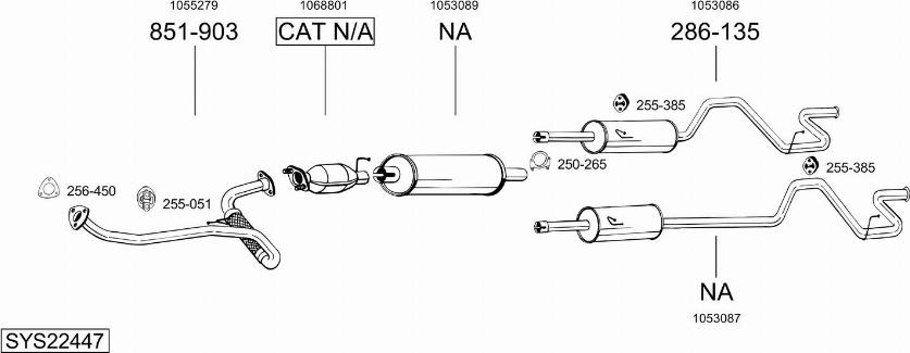 Bosal SYS22447 - Система выпуска ОГ autosila-amz.com