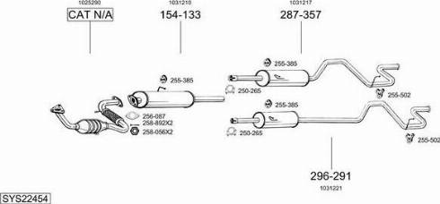 Bosal SYS22454 - Система выпуска ОГ autosila-amz.com