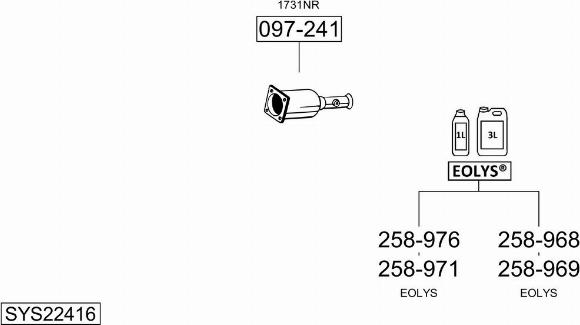 Bosal SYS22416 - Система выпуска ОГ autosila-amz.com