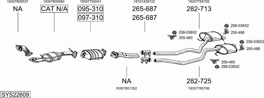 Bosal SYS22609 - Система выпуска ОГ autosila-amz.com