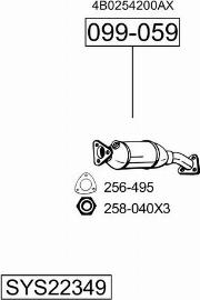 Bosal SYS22349 - Система выпуска ОГ autosila-amz.com