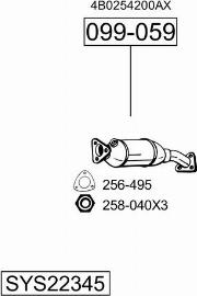 Bosal SYS22345 - Система выпуска ОГ autosila-amz.com