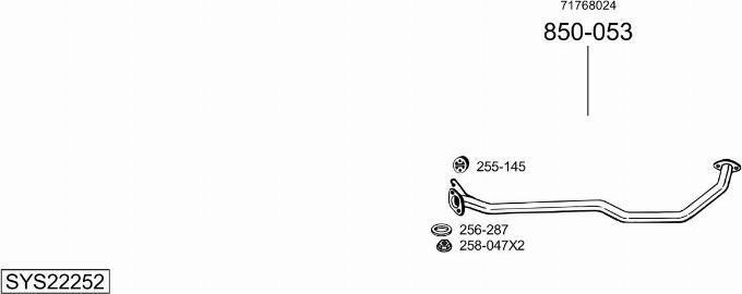 Bosal SYS22252 - Система выпуска ОГ autosila-amz.com