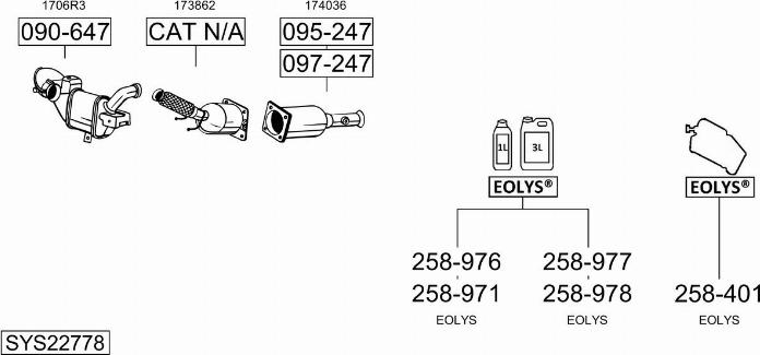 Bosal SYS22778 - Система выпуска ОГ autosila-amz.com