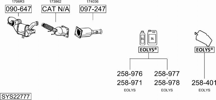 Bosal SYS22777 - Система выпуска ОГ autosila-amz.com