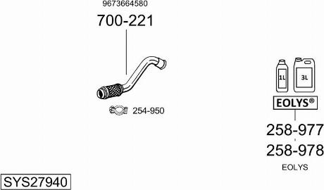 Bosal SYS27940 - Система выпуска ОГ autosila-amz.com