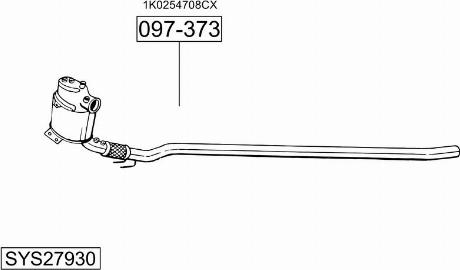 Bosal SYS27930 - Система выпуска ОГ autosila-amz.com