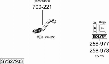 Bosal SYS27933 - Система выпуска ОГ autosila-amz.com