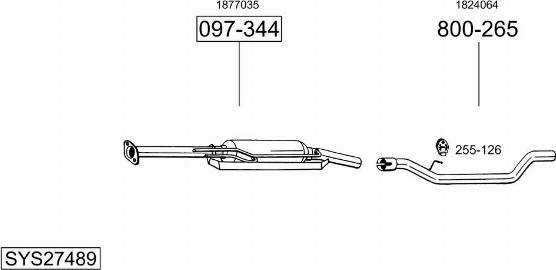 Bosal SYS27489 - Система выпуска ОГ autosila-amz.com