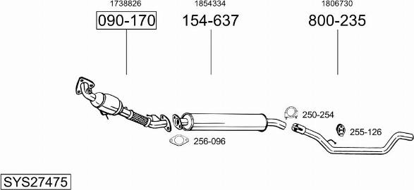 Bosal SYS27475 - Система выпуска ОГ autosila-amz.com