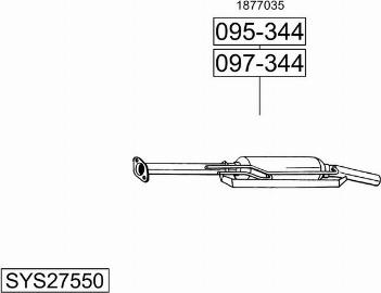 Bosal SYS27550 - Система выпуска ОГ autosila-amz.com