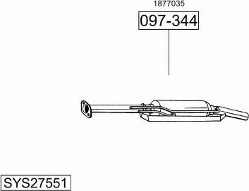 Bosal SYS27551 - Система выпуска ОГ autosila-amz.com