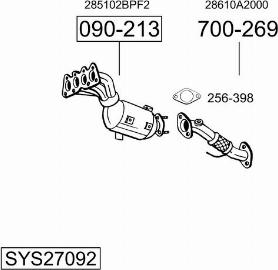 Bosal SYS27092 - Система выпуска ОГ autosila-amz.com