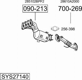 Bosal SYS27140 - Система выпуска ОГ autosila-amz.com