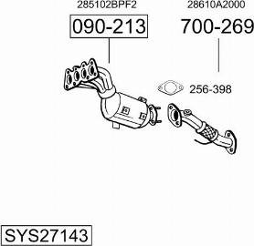 Bosal SYS27143 - Система выпуска ОГ autosila-amz.com
