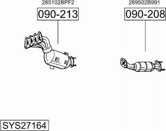 Bosal SYS27164 - Система выпуска ОГ autosila-amz.com