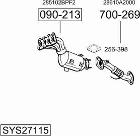 Bosal SYS27115 - Система выпуска ОГ autosila-amz.com