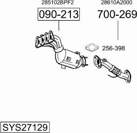 Bosal SYS27129 - Система выпуска ОГ autosila-amz.com