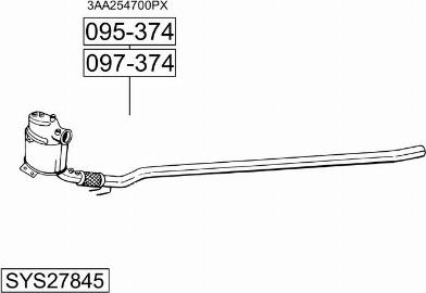 Bosal SYS27845 - Система выпуска ОГ autosila-amz.com