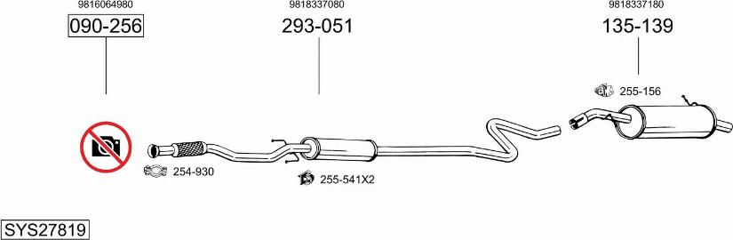 Bosal SYS27819 - Система выпуска ОГ autosila-amz.com