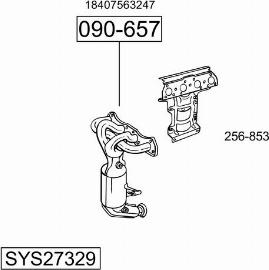 Bosal SYS27329 - Система выпуска ОГ autosila-amz.com