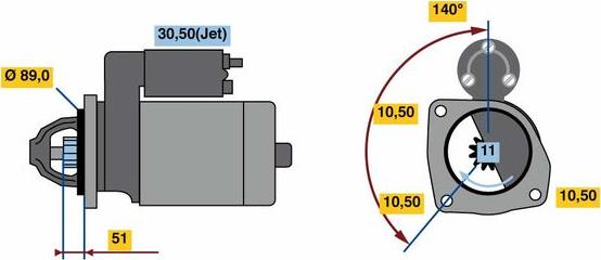 BOSCH 9 000 143 501 - Стартер autosila-amz.com