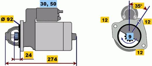 BOSCH 9 000 331 432 - Стартер autosila-amz.com