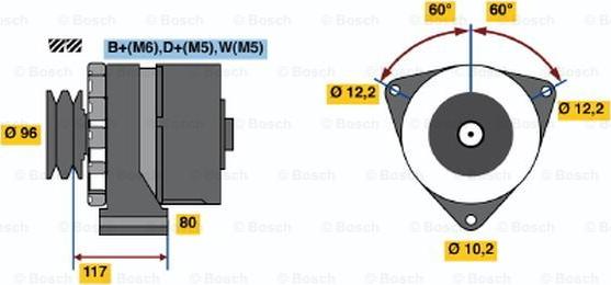 BOSCH 9 120 080 113 - Генератор autosila-amz.com