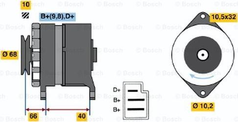 BOSCH 9 120 144 288 - Генератор autosila-amz.com