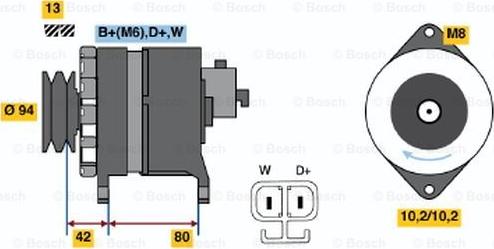 BOSCH 6 033 GB4 020 - Генератор autosila-amz.com