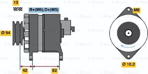 BOSCH 6 033 GB5 007 - Генератор autosila-amz.com