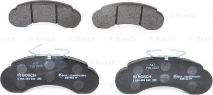 BOSCH 0 986 494 942 - Тормозные колодки, дисковые, комплект autosila-amz.com