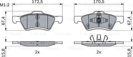 BOSCH 0 986 494 960 - Тормозные колодки, дисковые, комплект autosila-amz.com