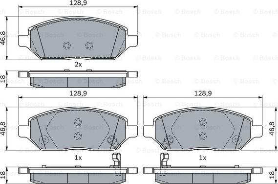 BOSCH 0 986 494 906 - Тормозные колодки, дисковые, комплект autosila-amz.com