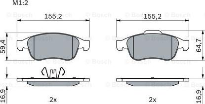 BOSCH 0 986 494 441 - Тормозные колодки, дисковые, комплект autosila-amz.com