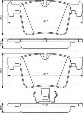 BOSCH 0 986 494 487 - Колодки торм.пер. BMW 1 (F20,F21) 125/d 08/11->/ 3 (F30,F31,F34,F35,F80) 320-330/d 10/11->/ X3 (F25) autosila-amz.com