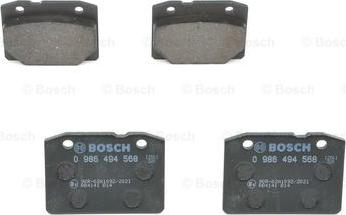 BOSCH 0 986 494 568 - Тормозные колодки, дисковые, комплект autosila-amz.com