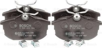 BOSCH 0 986 494 506 - Тормозные колодки, дисковые, комплект autosila-amz.com