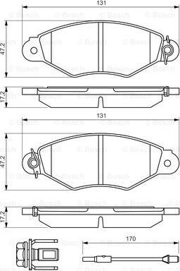 BOSCH 0 986 494 507 - Тормозные колодки, дисковые, комплект autosila-amz.com