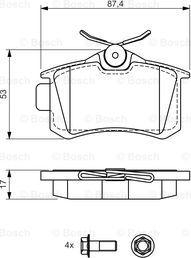 BOSCH 0 986 494 515 - Тормозные колодки, дисковые, комплект autosila-amz.com