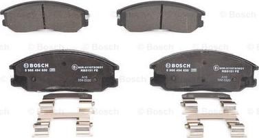 BOSCH 0 986 494 650 - Тормозные колодки, дисковые, комплект autosila-amz.com