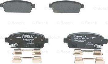 BOSCH 0 986 494 666 - Тормозные колодки, дисковые, комплект autosila-amz.com