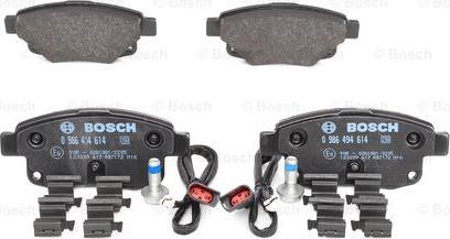 BOSCH 0 986 494 614 - Тормозные колодки, дисковые, комплект autosila-amz.com