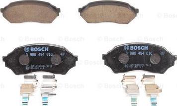 BOSCH 0 986 494 616 - Тормозные колодки, дисковые, комплект autosila-amz.com