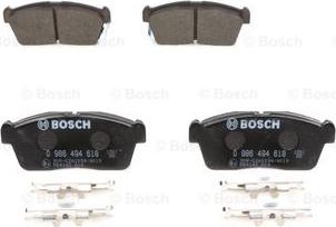 BOSCH 0 986 494 618 - Тормозные колодки, дисковые, комплект autosila-amz.com