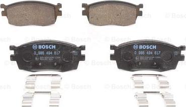 BOSCH 0 986 494 617 - Тормозные колодки, дисковые, комплект autosila-amz.com