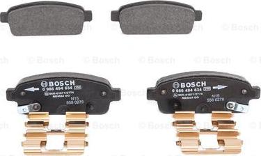 BOSCH 0 986 494 634 - Тормозные колодки, дисковые, комплект autosila-amz.com