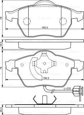 BOSCH 0 986 494 050 - 0 986 494 050 390 22 !колодки дисковые п.\ Audi A6 1.8T/2.0/2.5TDi 97-02,VW Passat 1.6-2.5TDi 98> autosila-amz.com